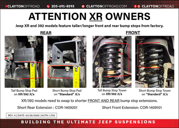 Jeep Wrangler 2.5" OVERLAND+ Lift Kit (2018+, JL)