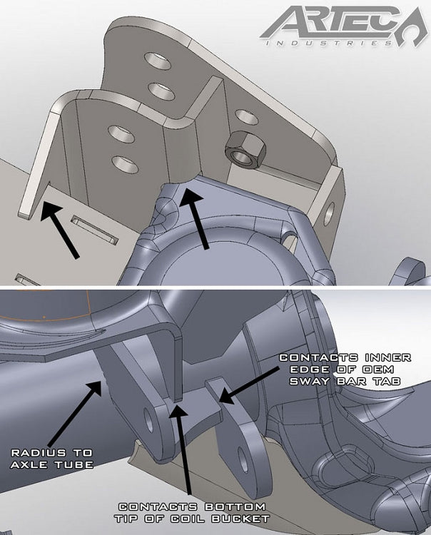 JK Heavy Duty Raised Trackbar Bracket
