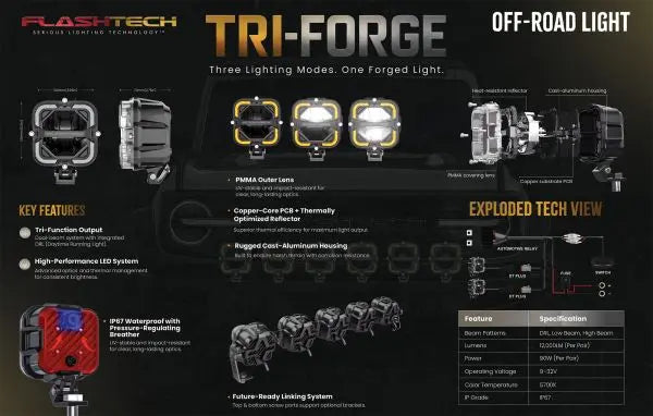 Flashtech TRI-FORGE Off-Road Light